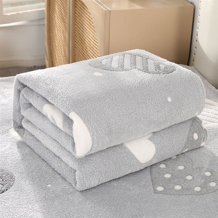 Coral Polar Fleece Throw Blanket For Winter