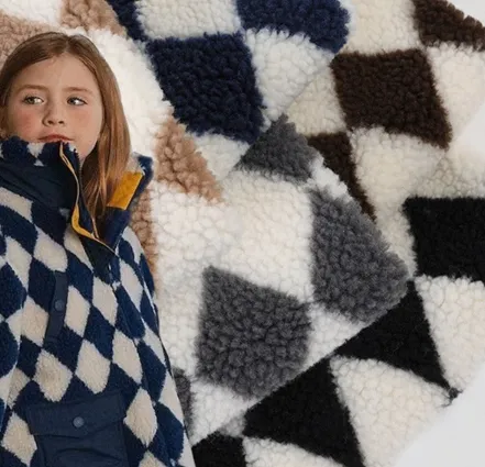 One Side Printing Sherpa Fleece Fabric For Garment factory