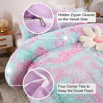 Colorful PV Sherpa Fleece Blanket