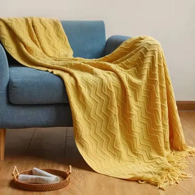 Throw Blanket Chunky With Tassels